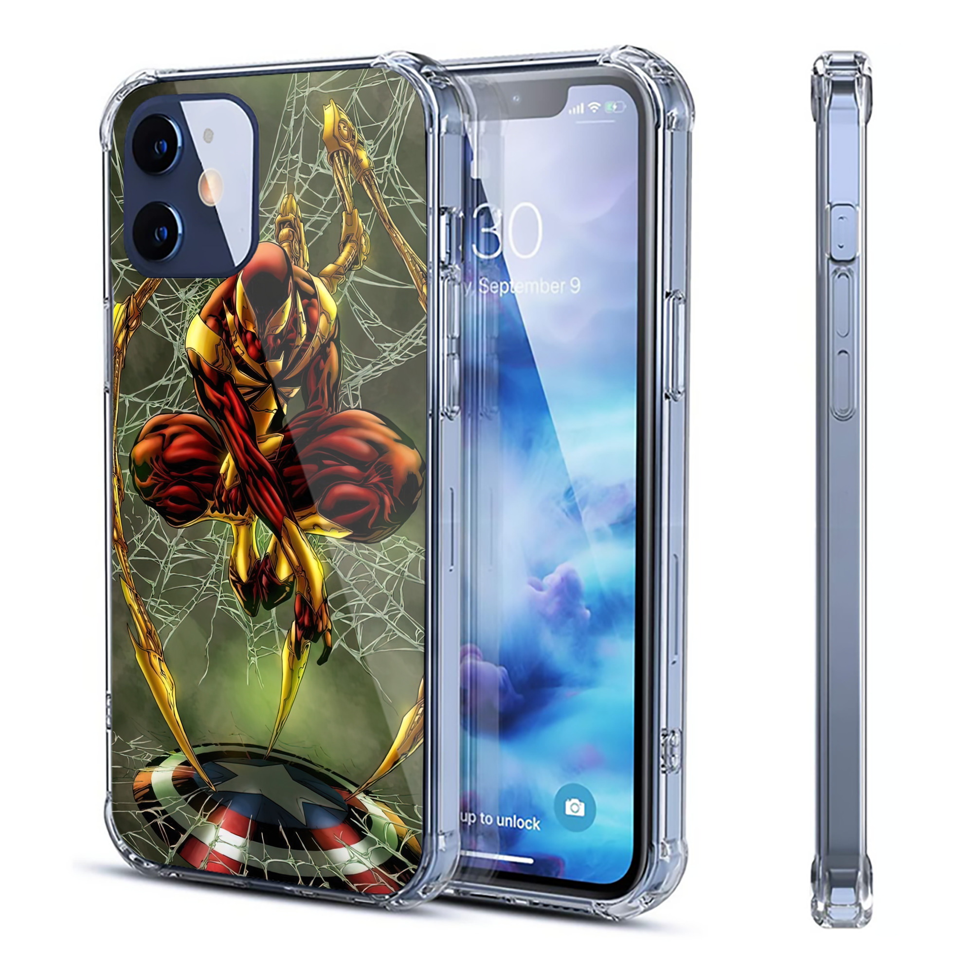 （画像用） Spider Man スパイダーマン 【iPhone 12シリーズ対応】透明スマホケース（クリアソフトケース）